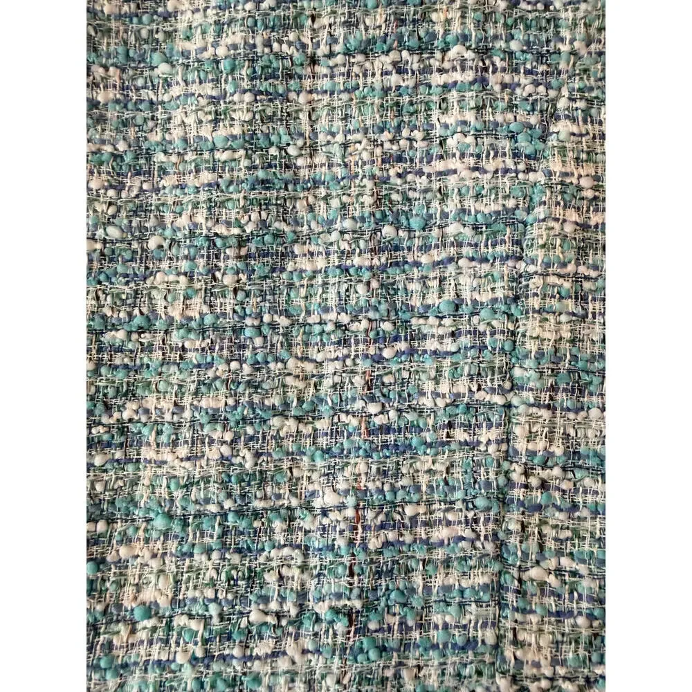 Zoe Ltd Girls Blue Mint White Mixed Tweed Fit & Flare Party Dress Size‎ 7